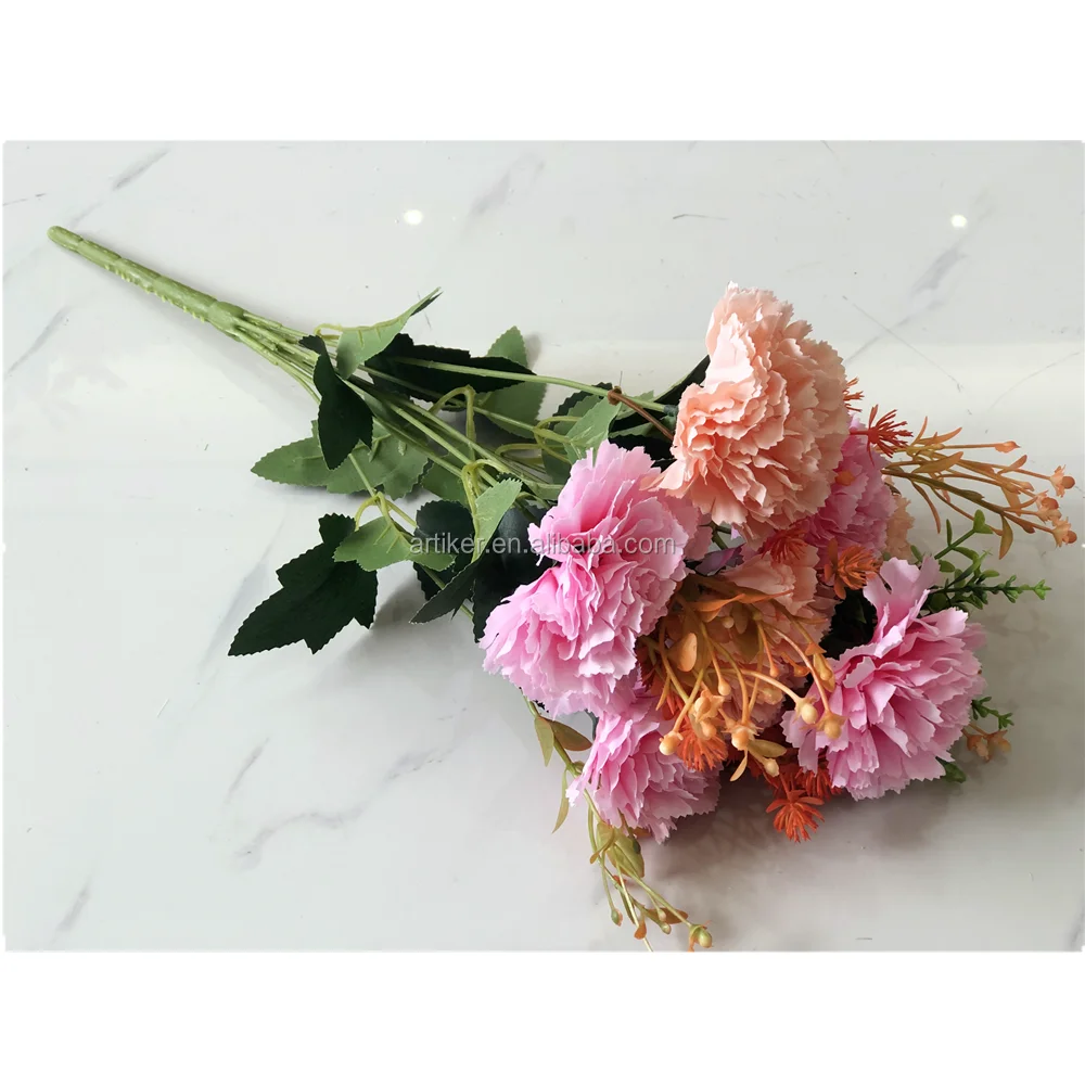 Artificial Carnation-Flowers Silk Flower+Plastic Wedding Bouquet Home Decor
