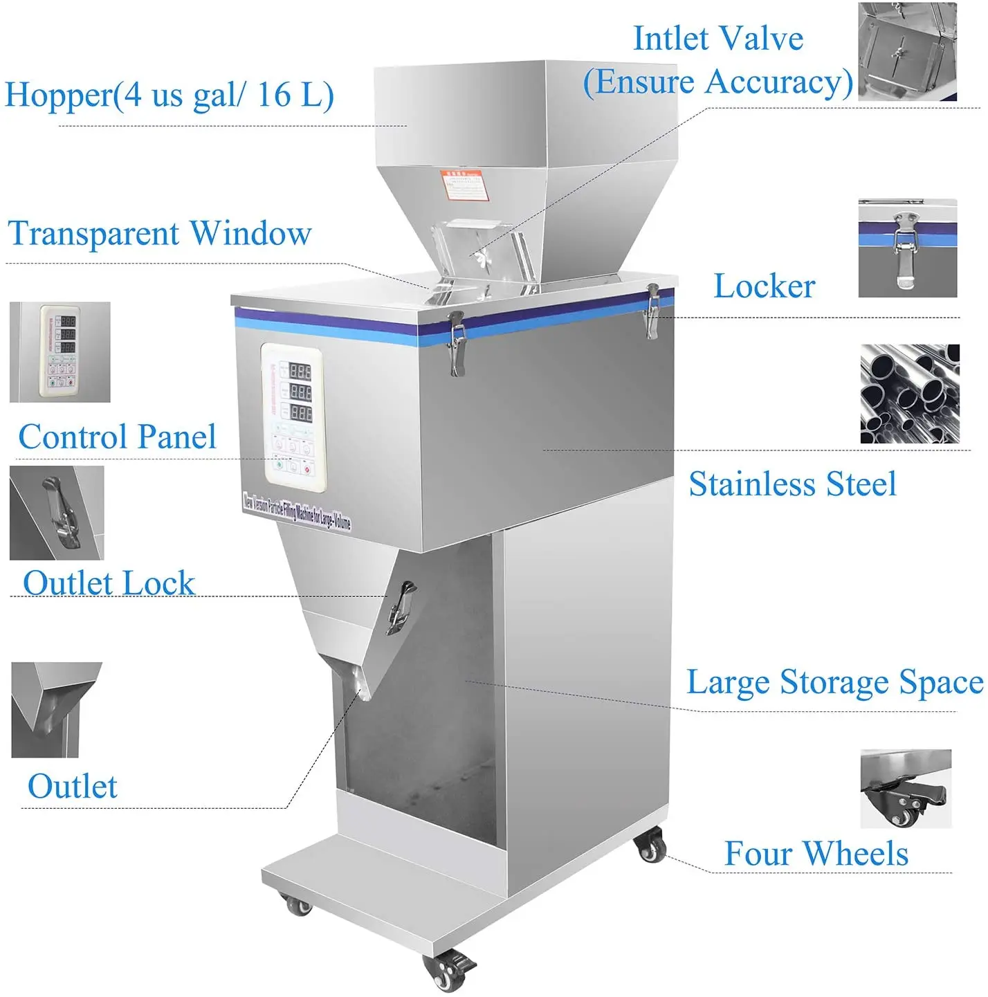High Quality Semi Automatic Grain Doser Machine/pistachio Nuts Weighing Filling Machine with Factory Price