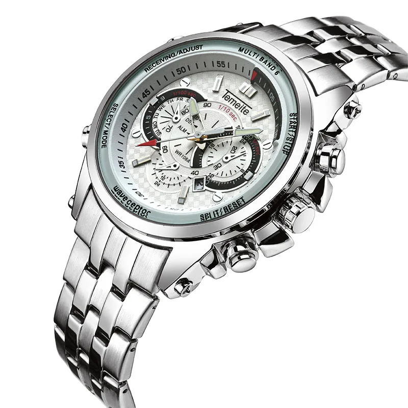 TEMEITE 710G New Arrival Custom Logo Man Quartz Watch Comely Steel Strap Waterproof Dials Decoration Bling Casual Wrist Watch