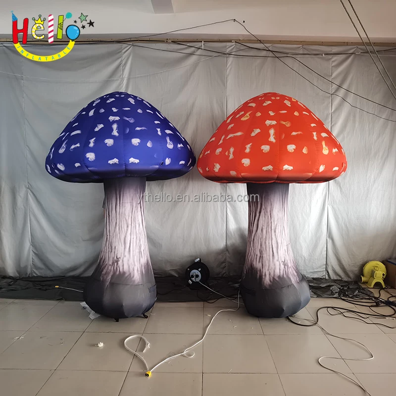 Large Inflatable Mushroom Model Led Lighting Decoration Props for Party