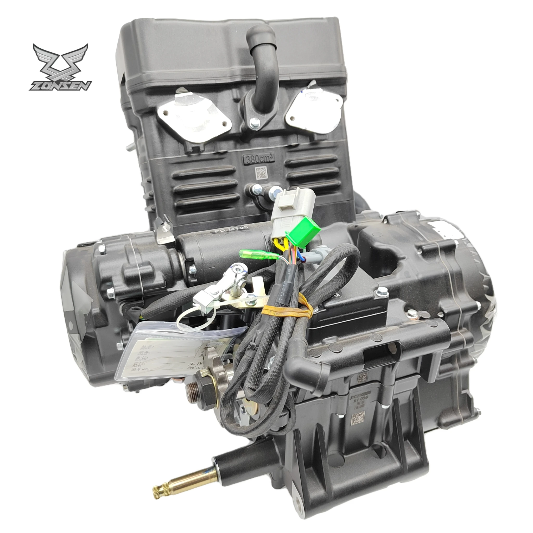 High-Speed Zongshen TC380 2 Cylinder Motorcycle Engine Assembly