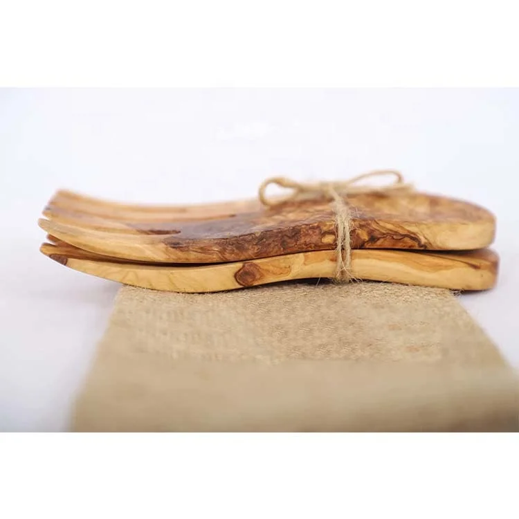 Оптовая продажа набор серверных когтей для натурального бамбукового салата деревянные Серверы кухни