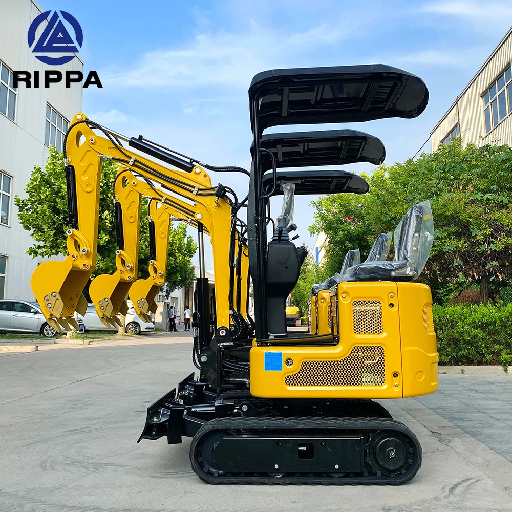 Rippa Mini Excavator CE Epa Engine Micro Excavator Small Digger 1ton Multifunction Mini Excavator for Sale