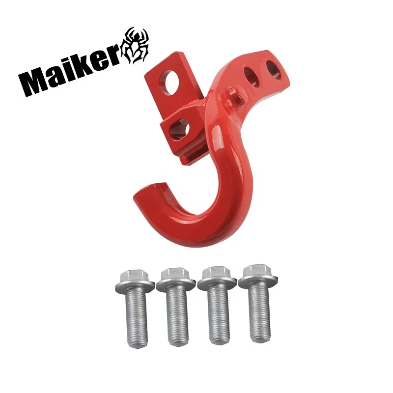 Offroad Red Tow Hook For Jeep Wrangler Jl 18+ Steel Rear Trailer Hook Car  Accessories - Buy Tow Hook For Jeep Wrangler Jl,Trailer Hook Car  Accessories,Trailer Hook For Jeep Wrangler Jl Product