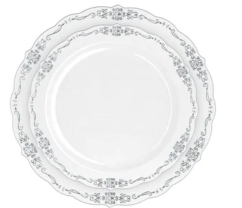 Hot Sale Melamine Dinner whiter flower pattern Plates food service Plates of family and restaurant