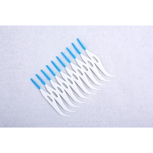 2-in-1 Soft Interdental Brush and Toothpick Daily Care Oral Care Brush for Adults Deep Cleaning New Plastic Material