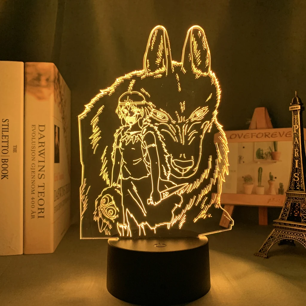 Anime Princess Mononoke Lamp for Kids Bedroom Decor Night Light Brithday  Gift Manga Desk 3d Lamp Princess Mononoke| Alibaba.com