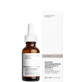 ordinary Ascorbyl Tetraisopalmitate Solution 20% in Vitamin F serum Niacinamide ordinary skin products