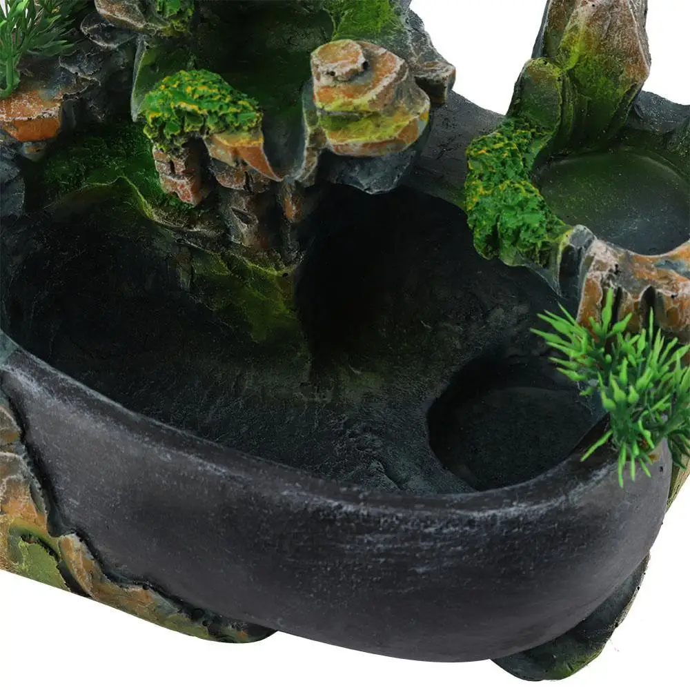 Rockery Waterfall Statue Feng Shui Water Fountain Home Garden Crafts