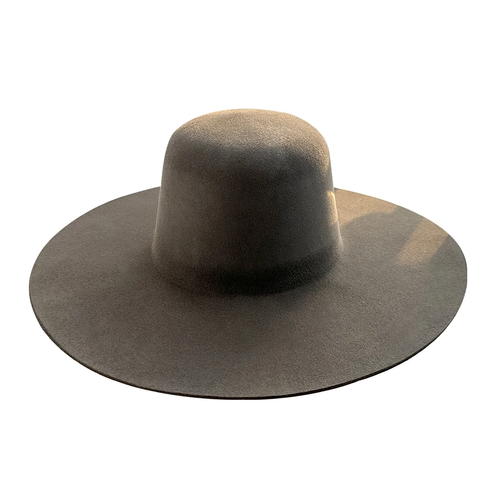 Custom Block Open Crown Stiff Wide Brim Multi Color Handmade Vintage Hat Body New Fashion Blend Felt Hoods of Beaver Hat Body