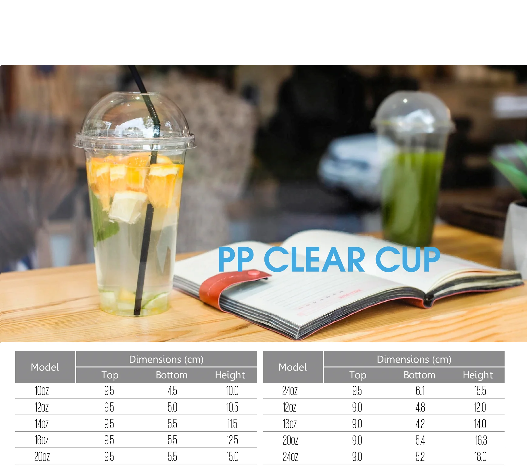 Custom Printed Disposable Clear 12oz 16oz 22oz Pp Cup U Shape Fruit Milk Boba Bubble Tea Plastic 4036