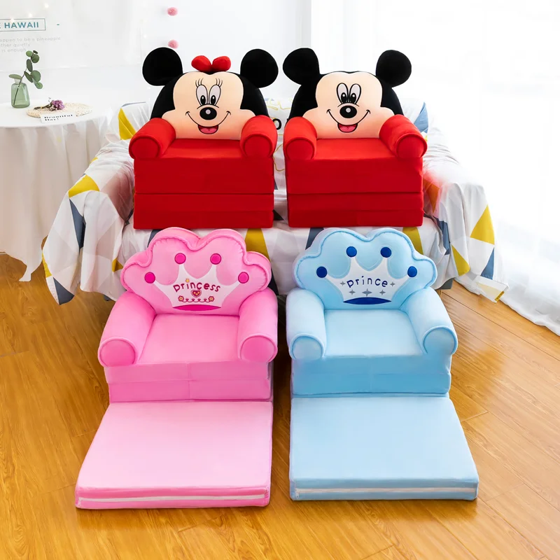 Comfortable Cute Lovely Velvet Mini Sofa Kids Seat Children Furniture