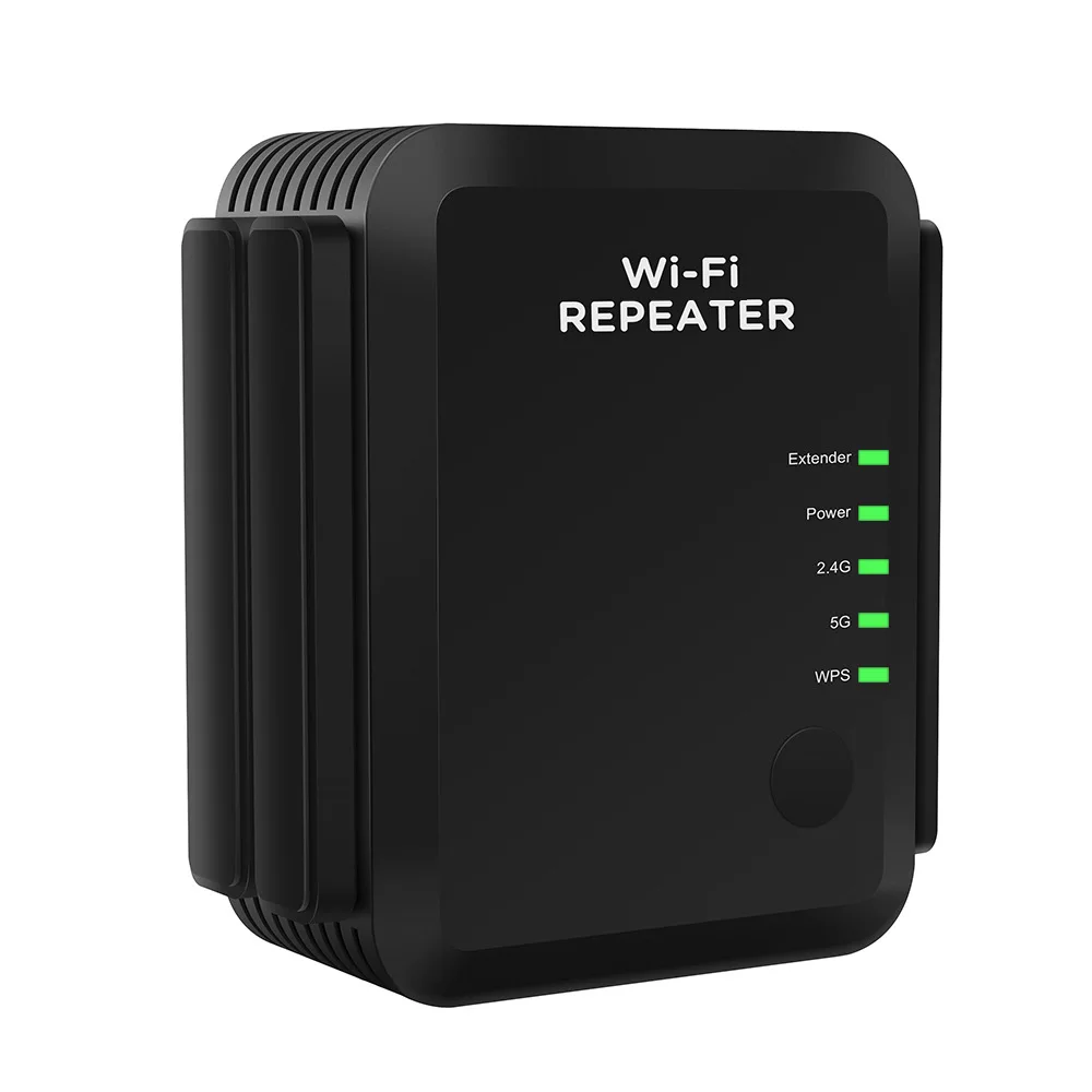 WiFi Extender Signal Booster Long Range Coverage to 8000sq.ft and 45+  Devices, WiFi 2.4&5GHz Dual Band WPS WiFi Signal Strong Penetrability