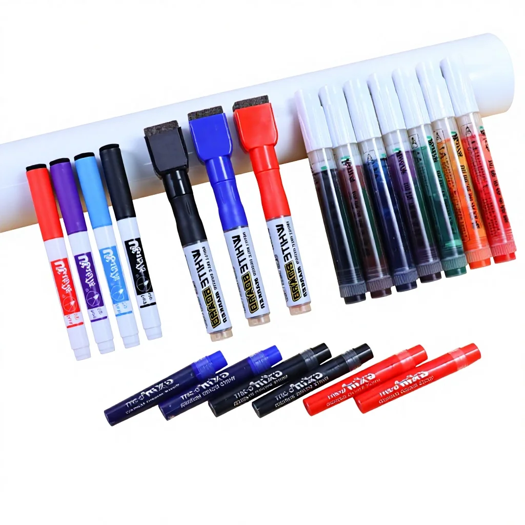 UCMD® Children's Whiteboard & Blackboard Erasable Pen with Black & Blue Ink Reusable 10x120mm