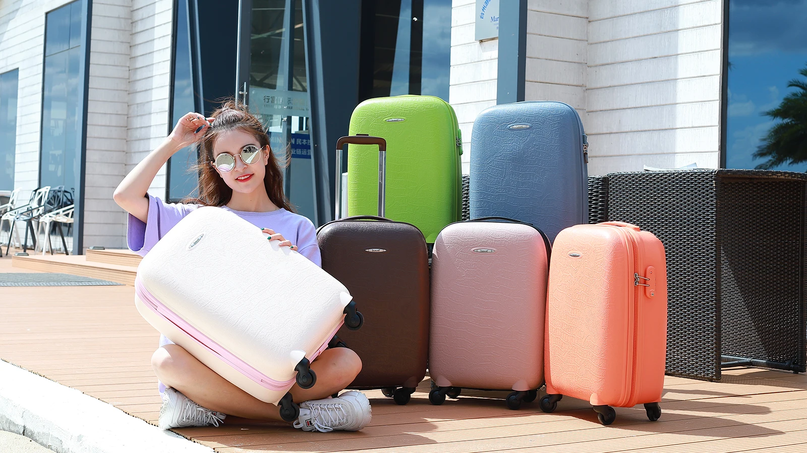 Bubule Brand Luggage Set 19" 23" 27" Suitcase Set Luggage 100 Pp High Quality Luggage Sets