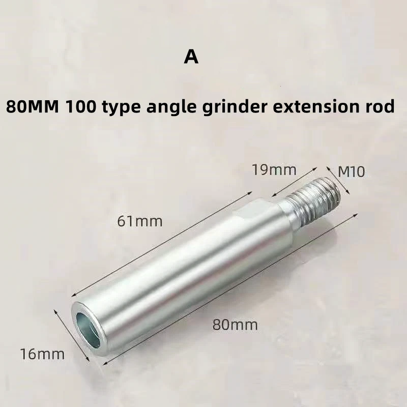 Angle Grinder Extension Connecting Rod, 3Pcs Stainless Steel Rotary Extension Shaft Set, Shank