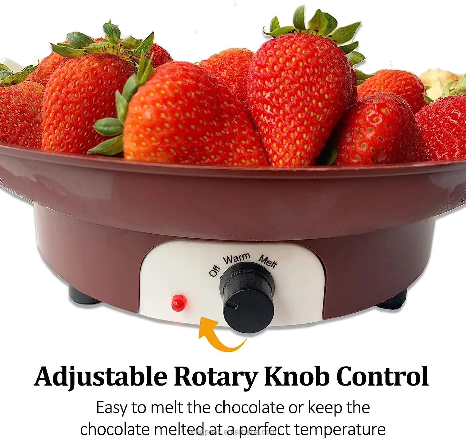 Fondue Pot Set Electric Chocolate Fondue Maker With 6 Forks & Serving