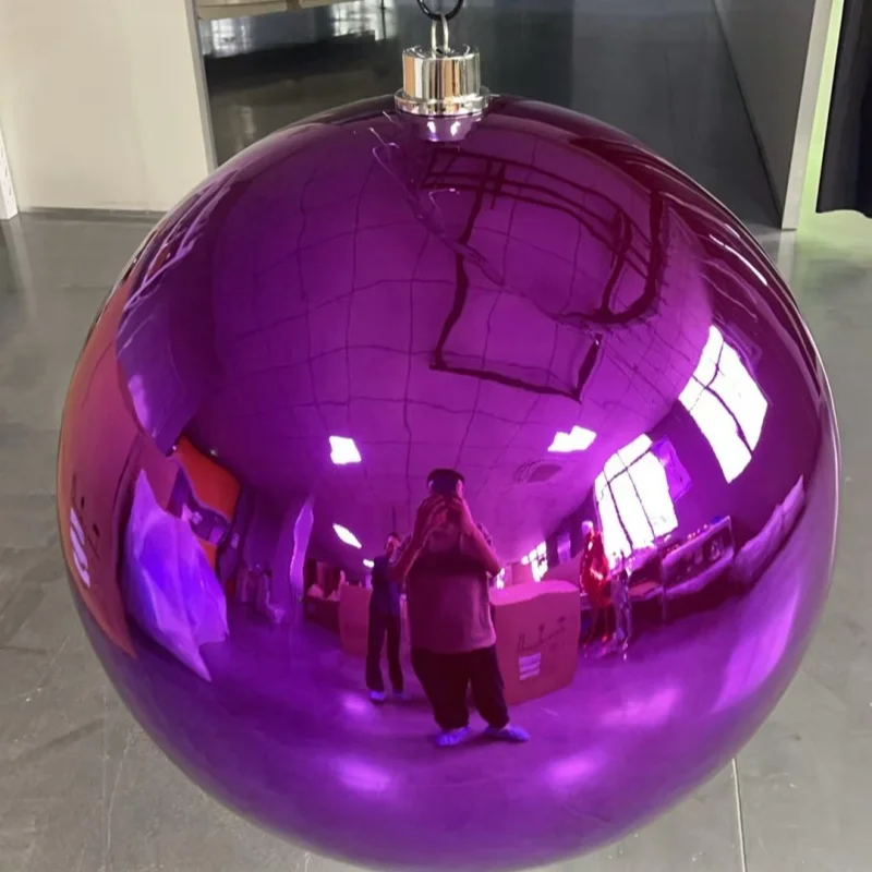 Customized Europe and America extra Large Plastic Steel Christmas Ball, 70-200cm, for Supermarket and Outdoor Decoration