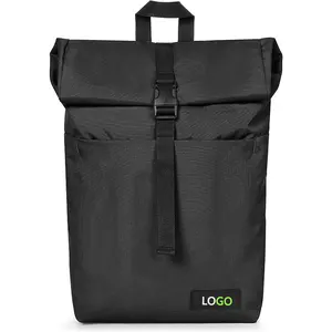 Men Women Anti Theft Roll Top Backpack Casual Travel Laptop Backpack Water Resistant College School Bookbag