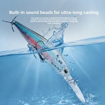CHEERY for Red Dragon Lure Stainless Steel Floating Suspending Minnow Bait Rattling Beads Long-Casting Deep-Diving – Minnow – view 4