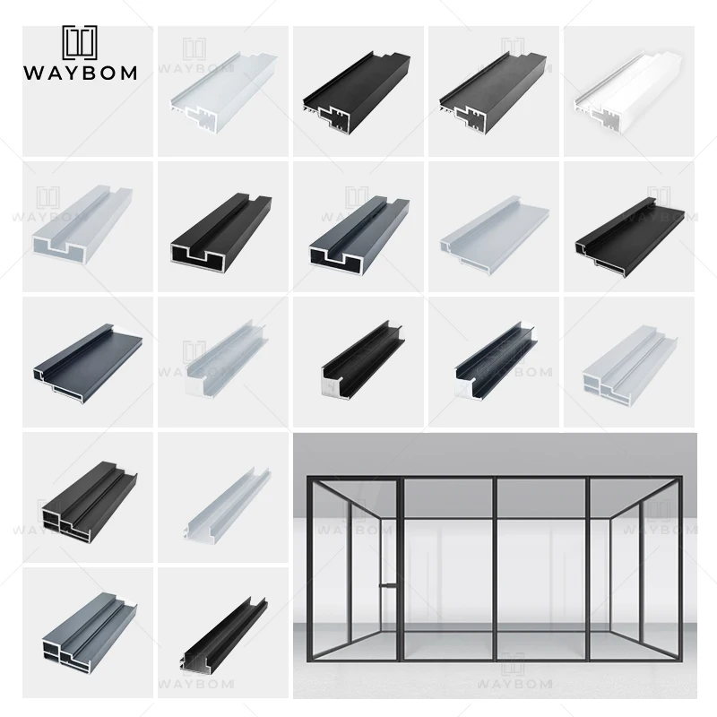 Slim Office Modular Aluminium Profile Glass Partition Indoor Acoustic Toughened Glass Aluminium Partition Office Frame