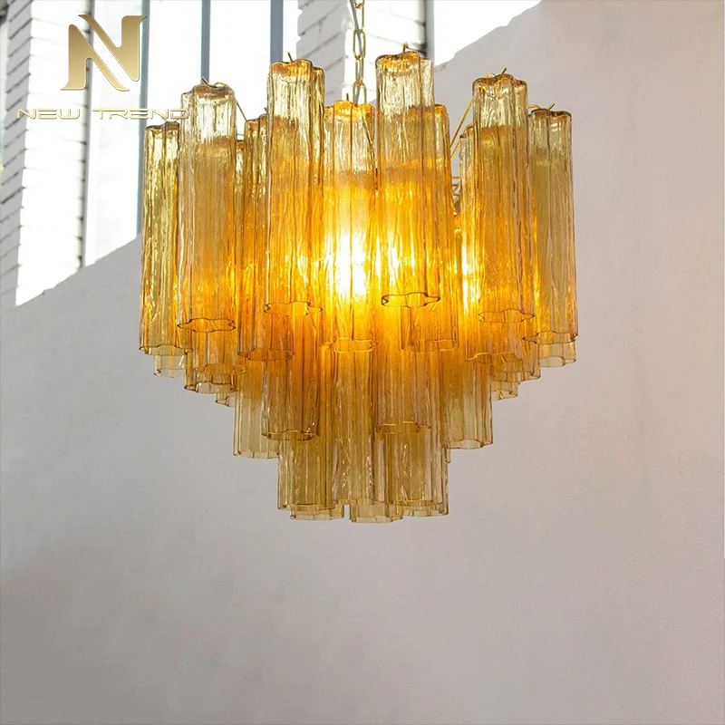 CPL-444 Modern French Style Murano Glass Chandelier | Custom Luxury LED Pendant for Living & Dining Room