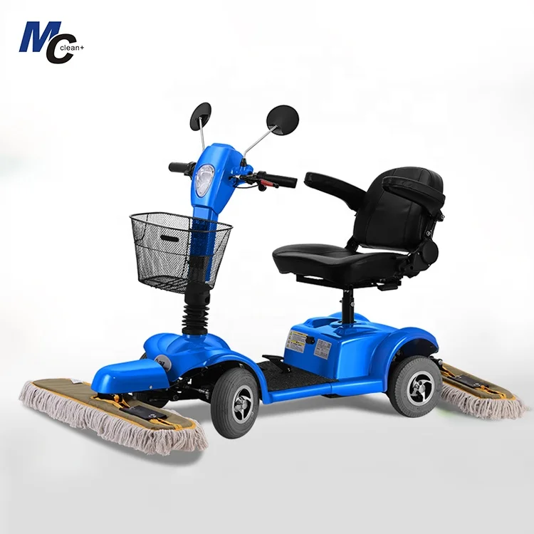 CT4900A Four Wheels Commercial Electric Dry Mopping Dust Cart With CE