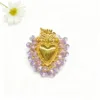 CC-0799-Ciondolo cuore viola chiaro