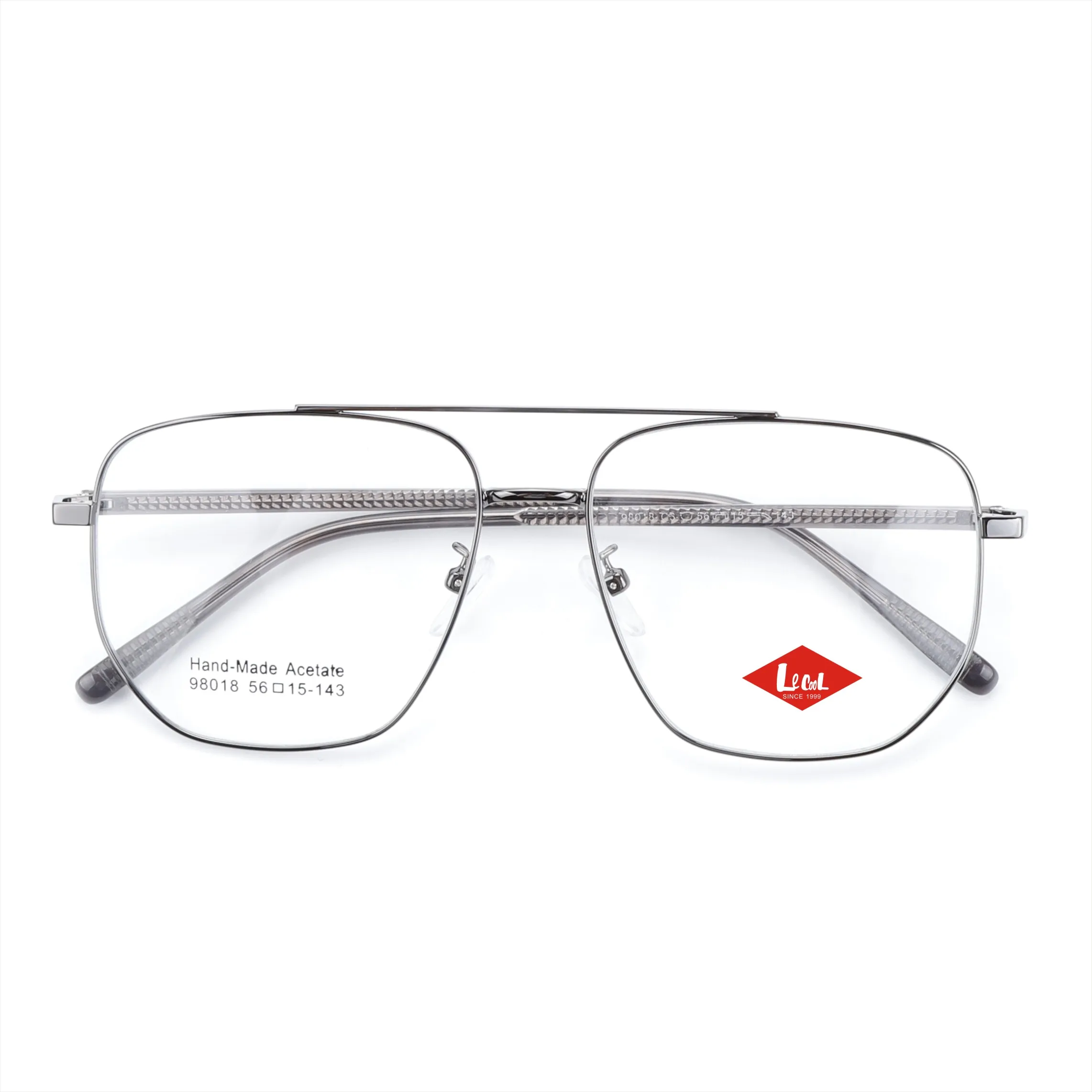 NEW Retro Double Bridge Spectacle Metal Optical Reading Gold Glasses Frame  Anti Blue Light Computer Eyeglasses Frames Custom