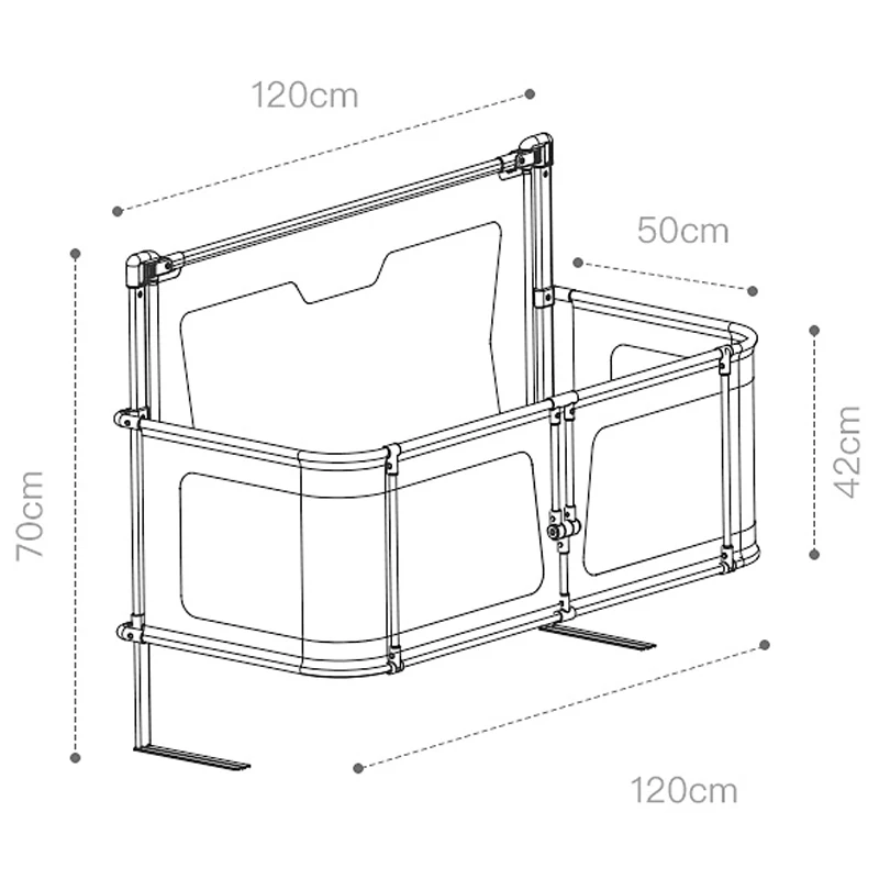 Multifunctional Portable Newborn Baby Bed Rail 3 In 1 Foldable Baby