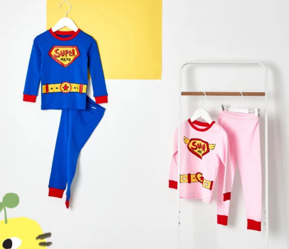 
Лидер продаж, пижамы для девочек и мальчиков с супергероями, бренд caluby, оптовая продажа с завода, для маленьких детей 