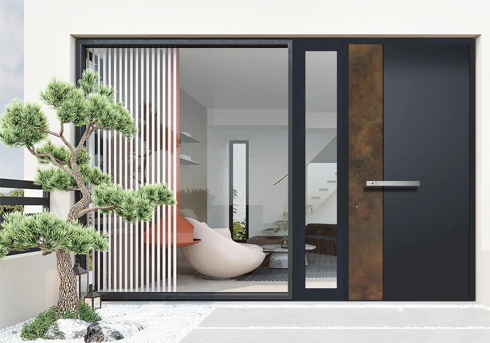 product modern american design house front pivot door large entrance modern entry door security doors for houses exterior-2