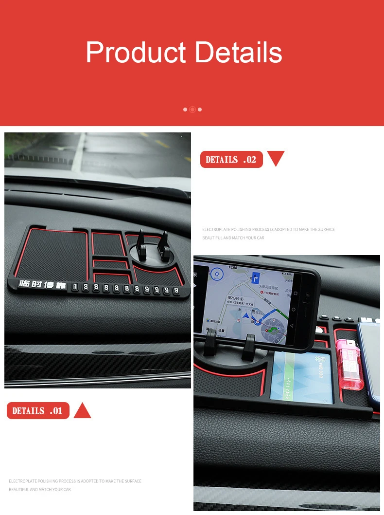 New arrival dashboard non slip multifunctional cell phone GPS holder mat pad for car