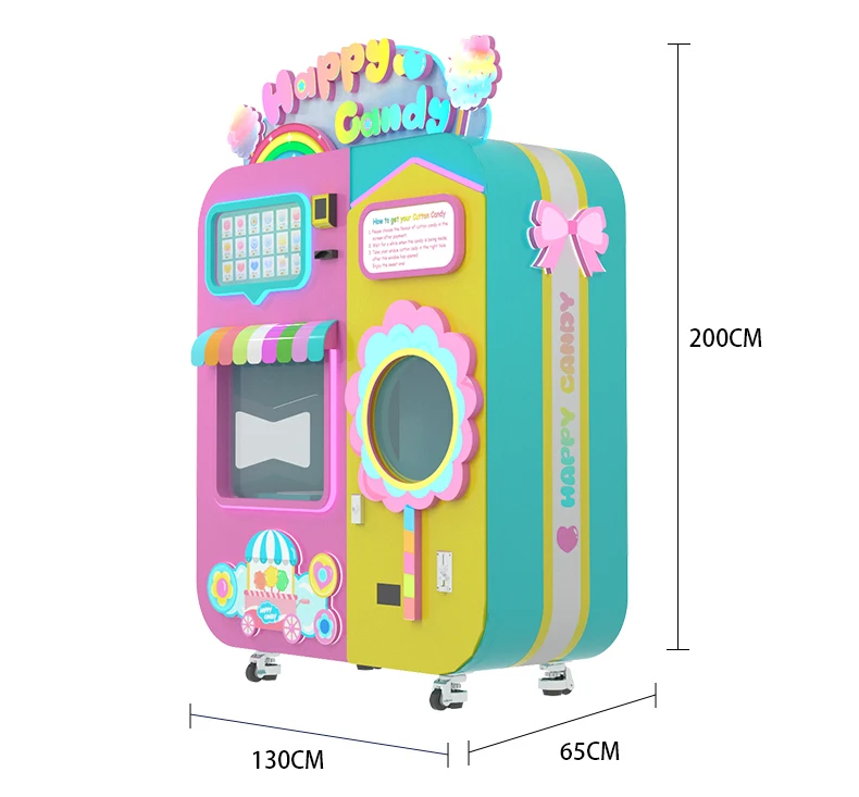 Cotton Candy Vending Machine With Sugar Full Automatic Electric Robot ...