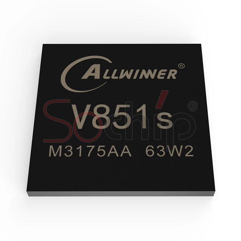 Allwinner 공식 V851S3 IC 칩 집적 회로 SOC 어떤 SIP 128MB DDR QFN88 핀 V851S 핀 ...