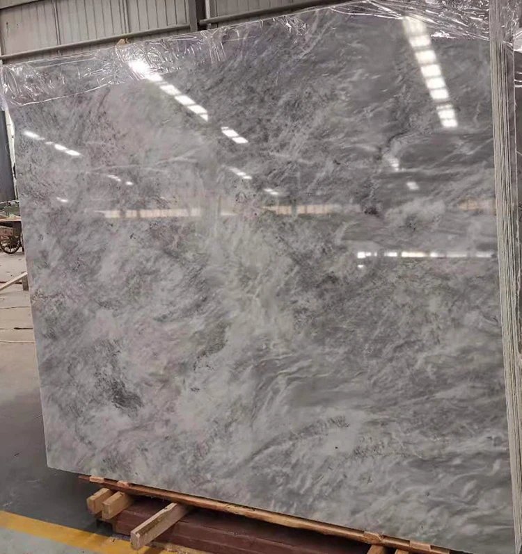 Chinese Natural Aquasol Quartzite Marble Fantasy Silver Grey Granite