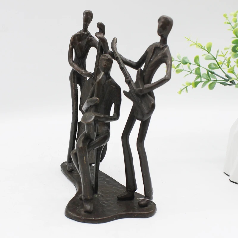 Европейские маленькие абстрактные металлические художественные бронзовые чугунные музыкальные скульптуры