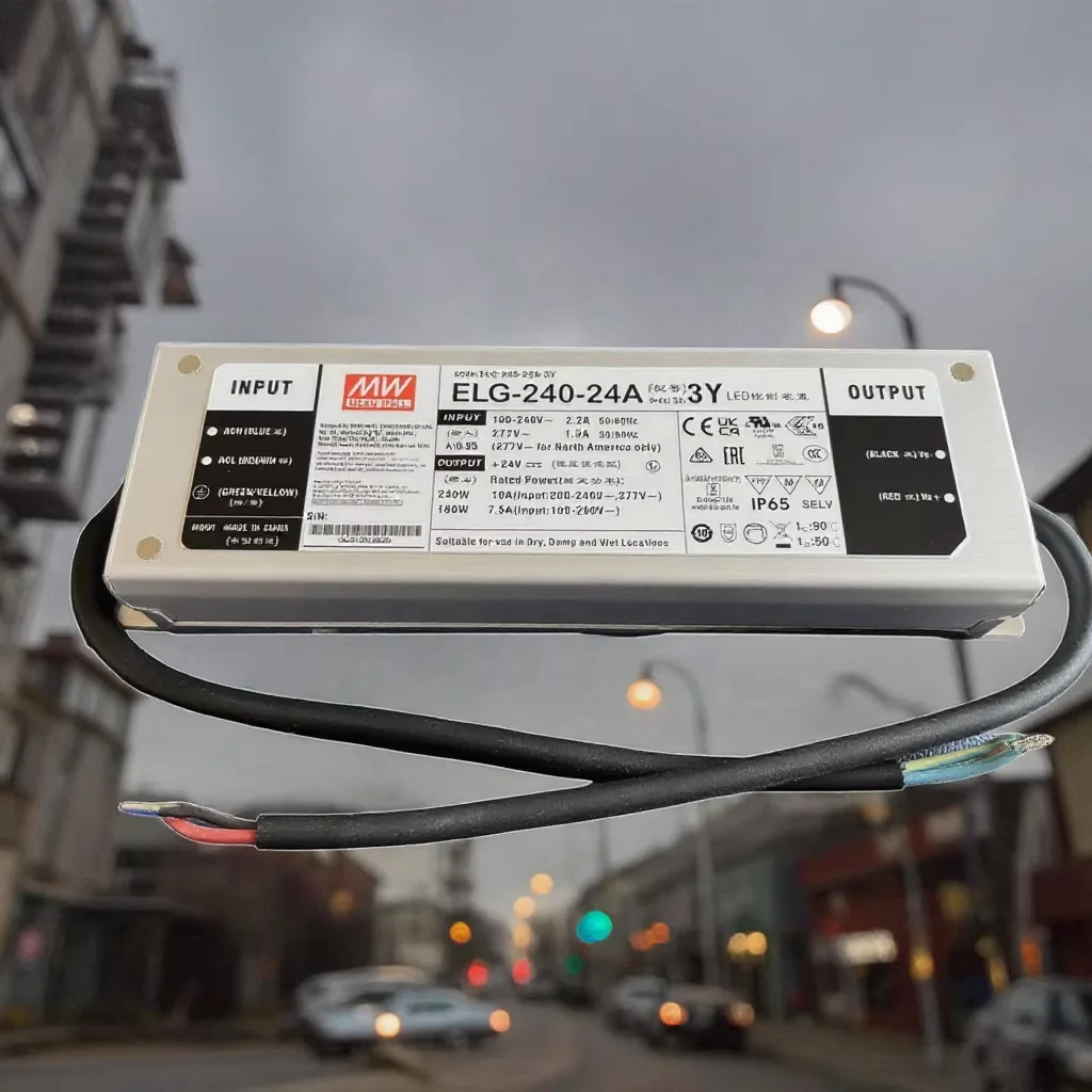 Alimentation LED MEAN WELL ELG-240-24A-3Y - 240W 24V 10A, étanche IP65, Dimmable - 3