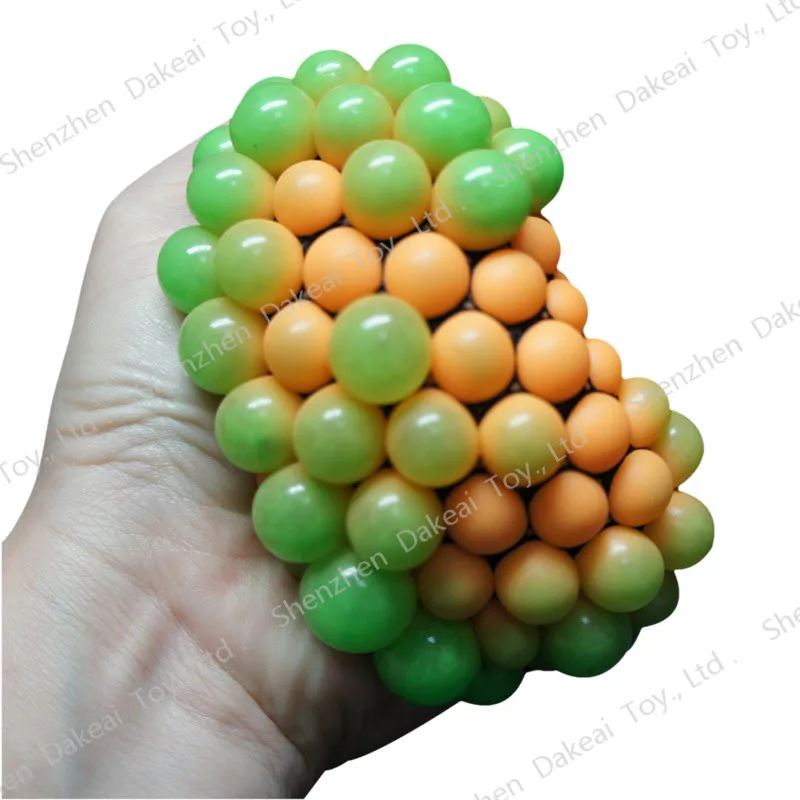 Забавный мяч для снятия стресса, игрушки для снятия стресса, сжимаемые мячи для беспокойства, Сжимаемый сетчатый мяч