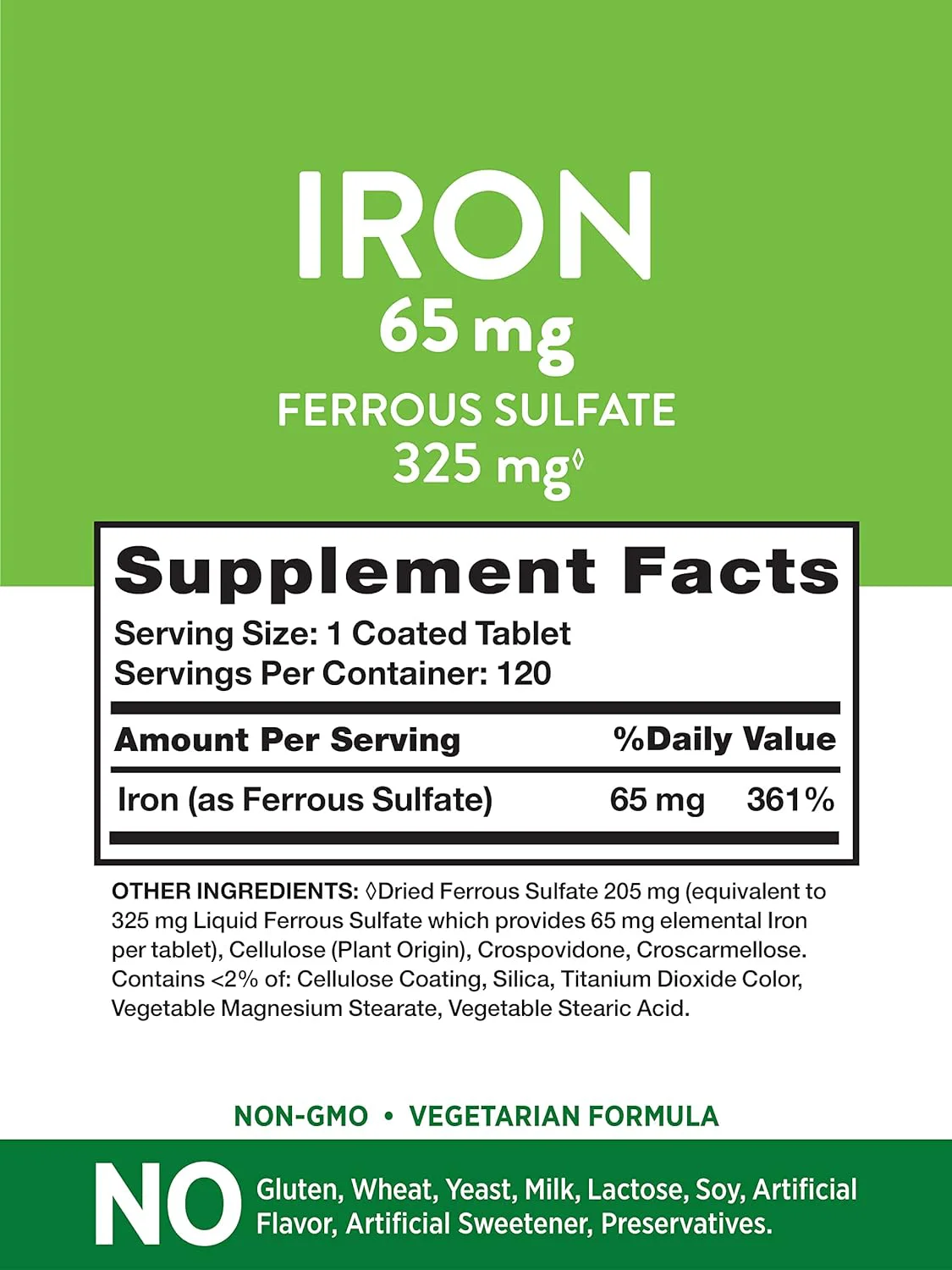 Ferrous Sulfate Iron Supplement Skin Nourishing Ruddy And Healthy Iron