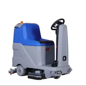 24V Electric Ride-On Floor Scrubber Efficient for Large Area Sweeping and Cleaning New Condition