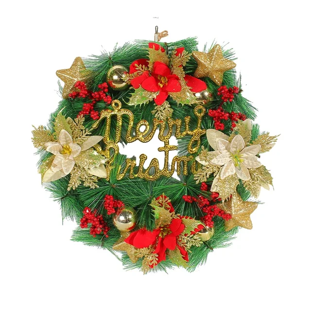 Wholesale high quality Artificial Plants and Greens Artificial Christmas wreath Artificial Leaves for Event Indoor Decoration