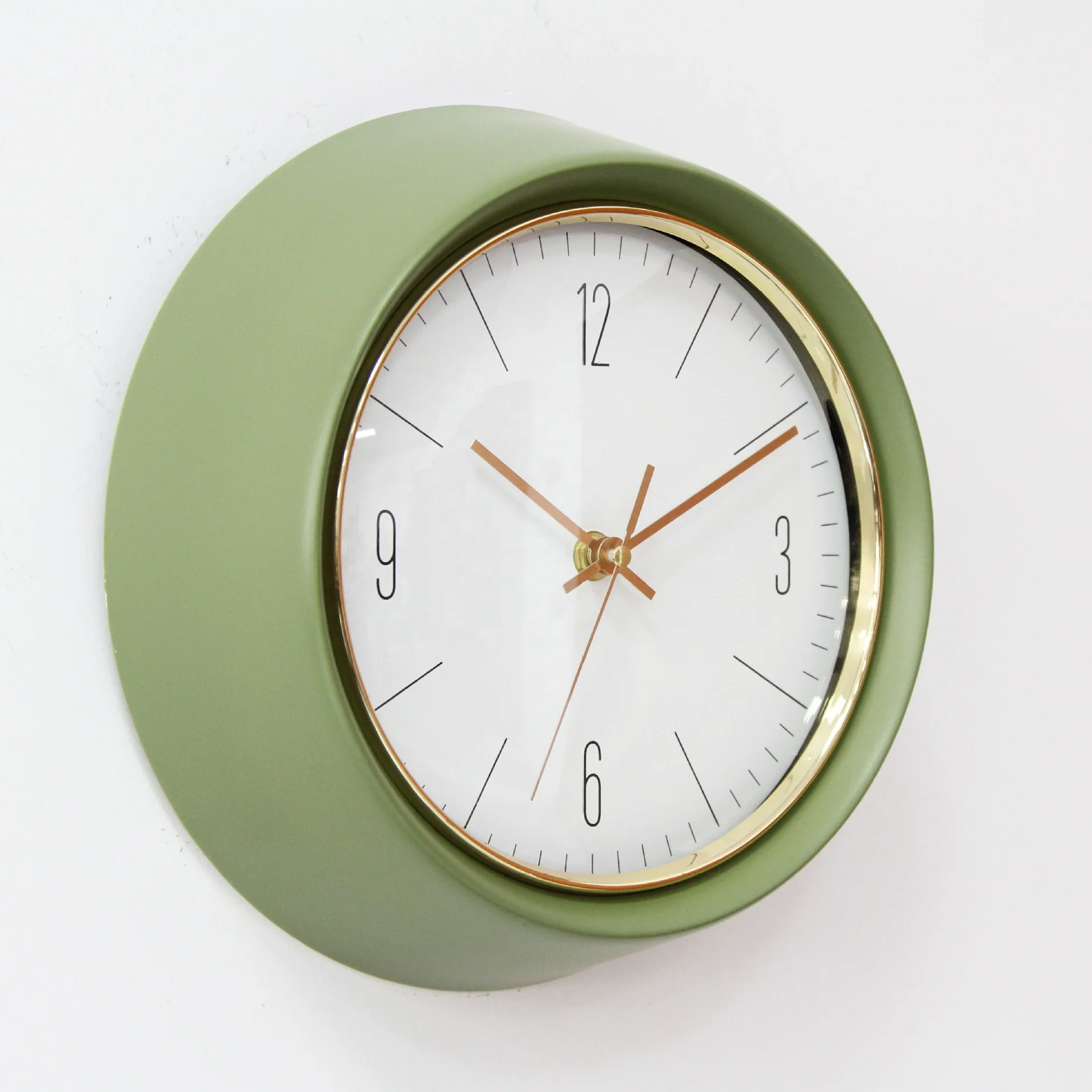 Eenvoudige Stijl 10 ''metalen Wandklok Met Licht Groene Kleur Frame Voor  Home Decor - Buy 10 ''metalen Wandklok Voor Home Decor,Eenvoudige Stijl  Metalen Wandklok Voor Home Decor,Licht Groen Frame 10 Inch Wandklok