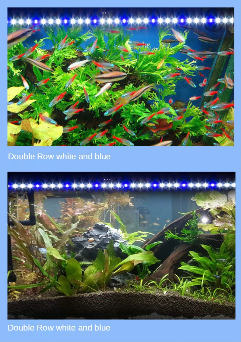 Aquarium super bright three-color diving lighting led fish tank light aquarium arowana fish tank light