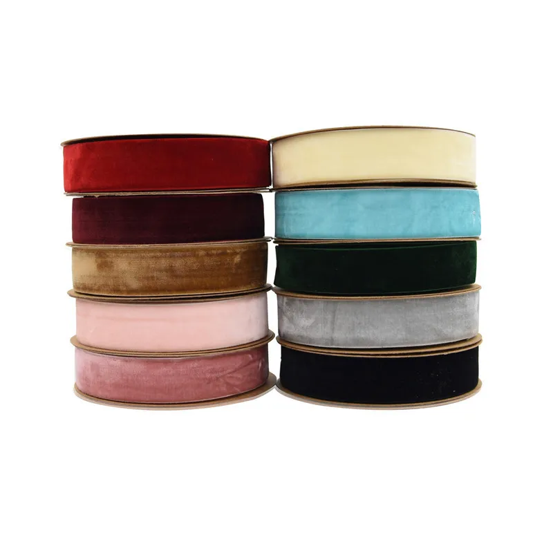 Red Velvet Christmas Ribbon Bow Velvet Ribbon Bows Single Double Side