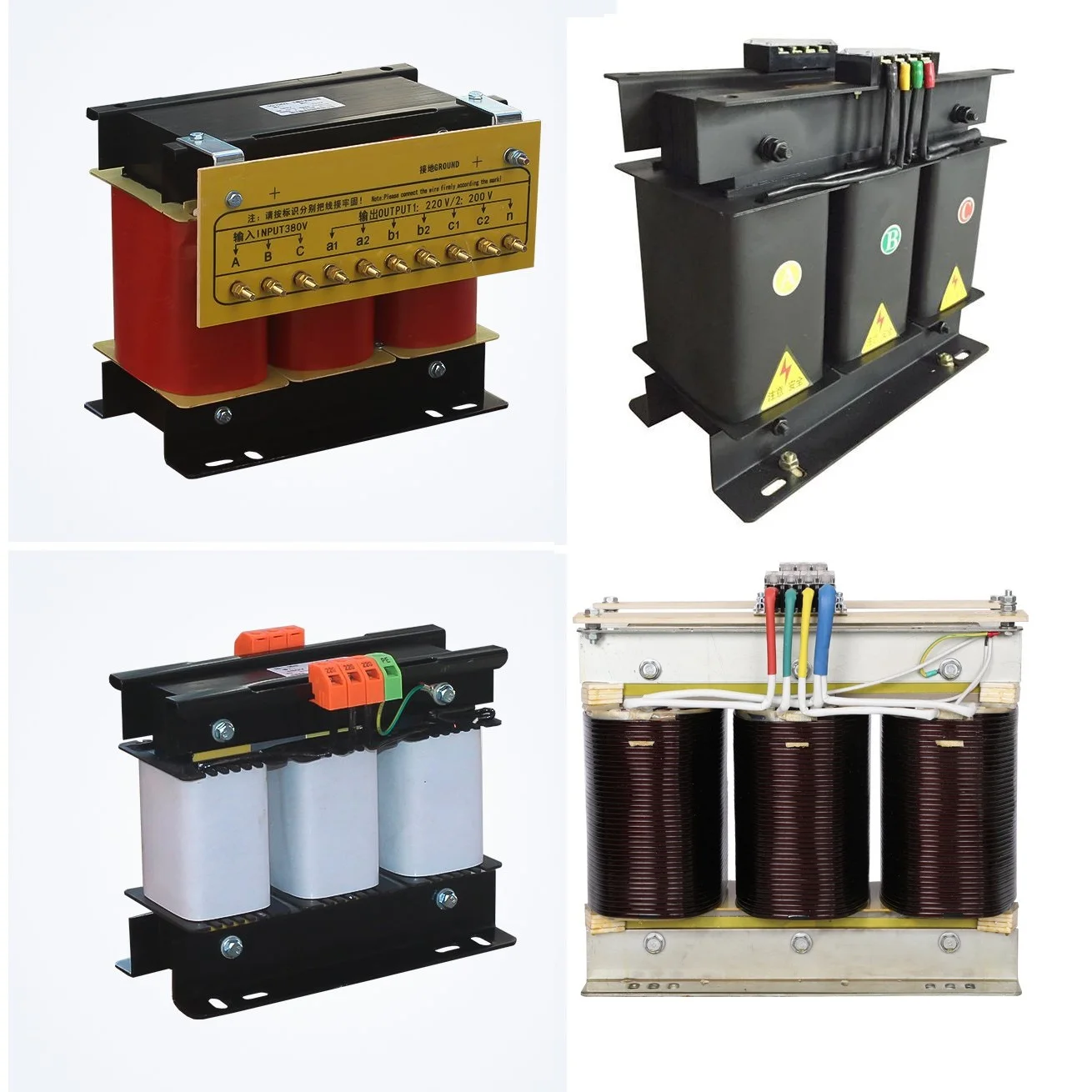 300VA/1KVA 3-Phase Control Transformer 480/220/36 220V to 380V 440V Copper Aluminum Material for Electronic Usage 50Hz Frequency