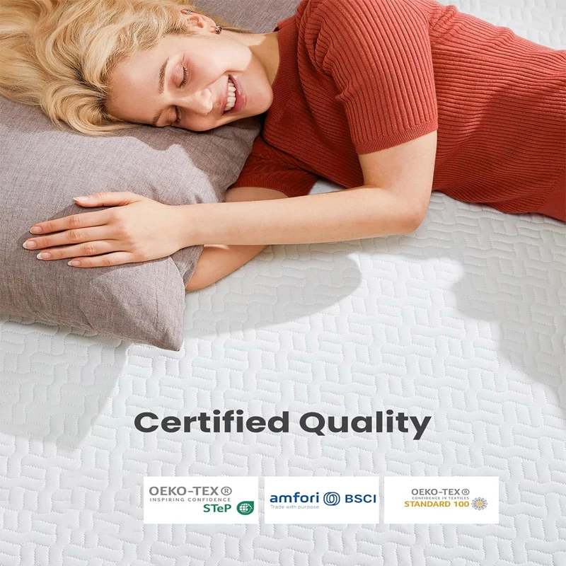 6 sided anti slip base fabric detachable washable cooling memory foam mattress cover-2