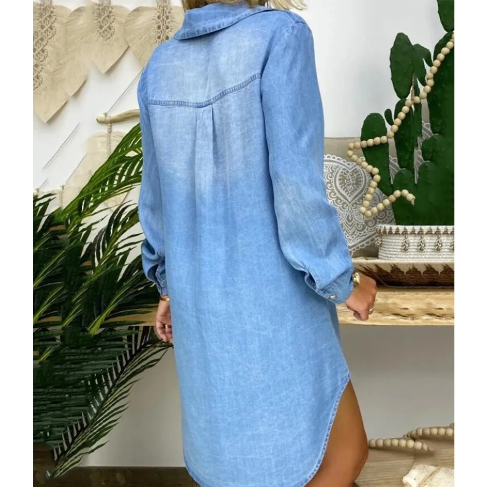 aliexpress denim dress Alibaba.com: Fangxin A507 Women Denim Shirt Dress, Casual Style, Size S-XL  : Fast sample order lead time and sustainable fabric options for business  buyers
