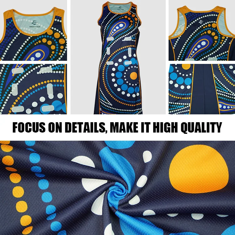 High Quality Personalization Custom Plus Size Netball Dress