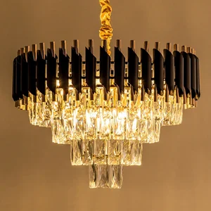 2026 Trending Crystal Chandelier Luxury Modern Chandelier Dinning Room Gold E14 Modern Rectangular Crystal Chandelier Shandalia